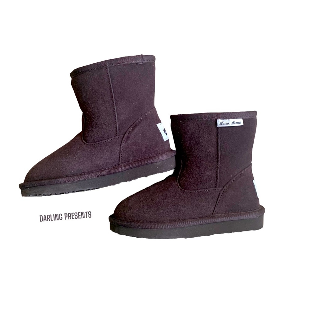 Aussie Merino Suede Boots Kids Color Brown Size K11